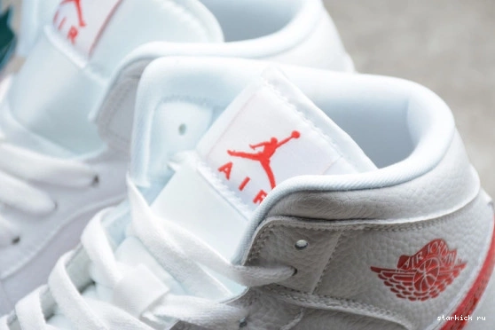 Red 1 Jordan University (W) White Mid BQ6472-106 BQ6472-106 0114